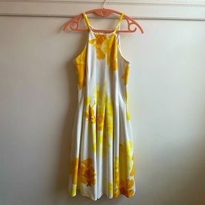 Calvin Klein Yellow Floral Dress